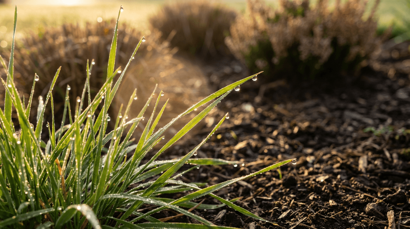 Landscaper hands adjusting an irrigation sprinkler head on a residential lawn in Palmetto